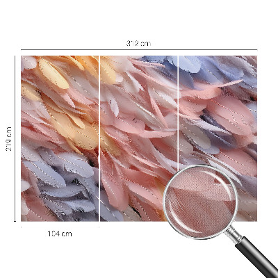 Tapeta fotograficzna samoprzylepna z motywem pastelowych piór