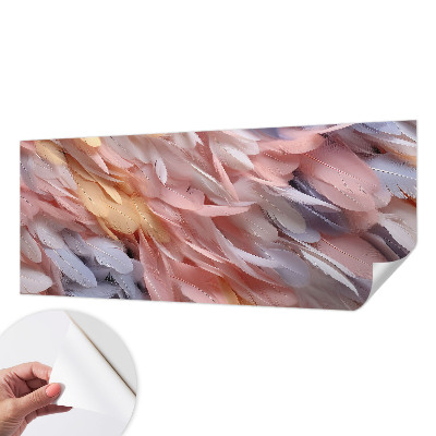 Tapeta fotograficzna samoprzylepna z motywem pastelowych piór
