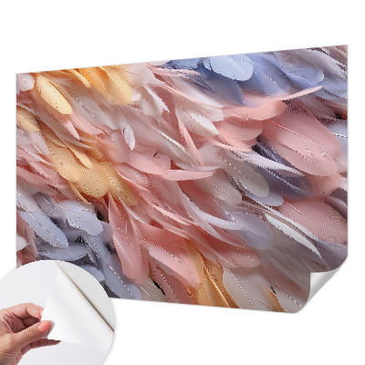 Tapeta fotograficzna samoprzylepna z motywem pastelowych piór