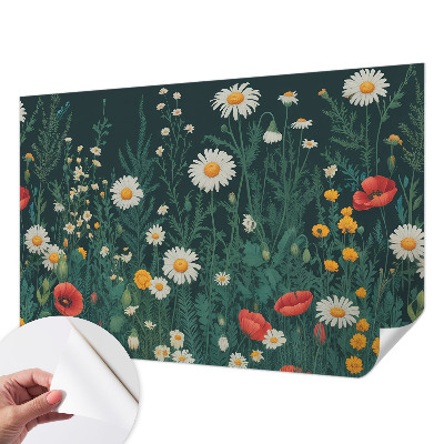 Nowoczesna fototapeta do salonu Polne kwiaty