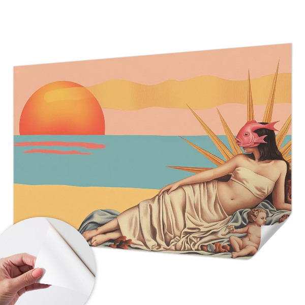 Fototapeta samoprzylepna z nadrukiem z motywem zachodu surrealizmu
