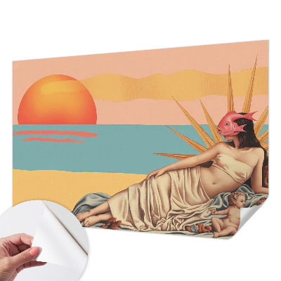 Fototapeta samoprzylepna z nadrukiem z motywem zachodu surrealizmu