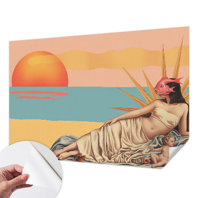 Fototapeta samoprzylepna z nadrukiem z motywem zachodu surrealizmu