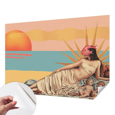 Fototapeta samoprzylepna z nadrukiem z motywem zachodu surrealizmu