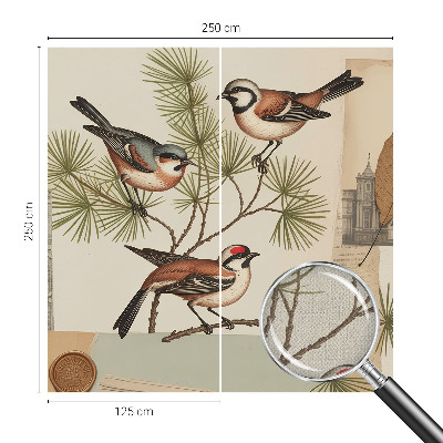 Tapeta fotograficzna samoprzylepna z motywem collage'u ptaków