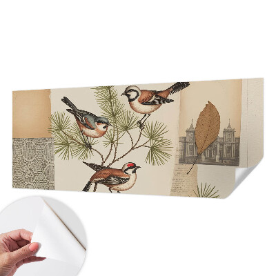 Tapeta fotograficzna samoprzylepna z motywem collage'u ptaków