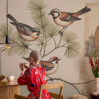Tapeta fotograficzna samoprzylepna z motywem collage'u ptaków