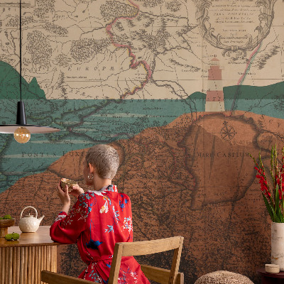 Fototapeta samoprzylepna z nadrukiem Fototapeta samoprzylepna z nadrukiem Historyczna mapa