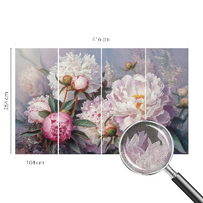 Fototapeta samoprzylepna do sypialni z motywem bukietu piwonii
