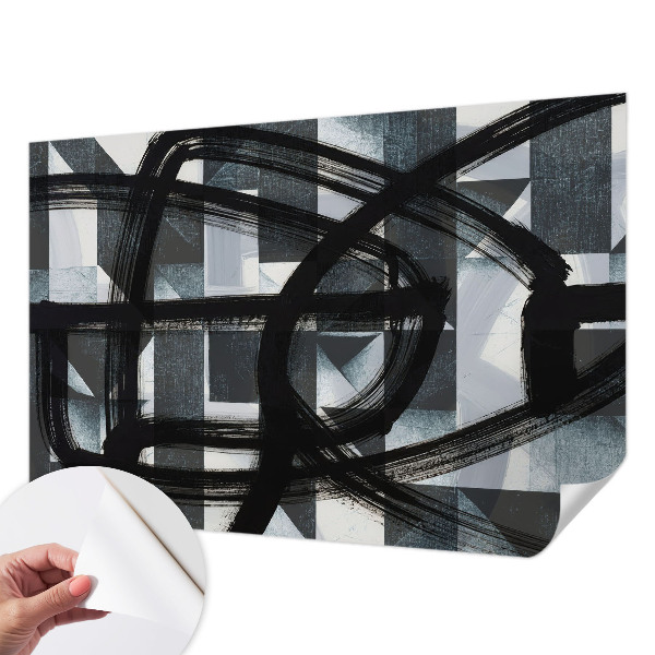 Tapeta fotograficzna samoprzylepna z motywem ekspresyjnej geometrii