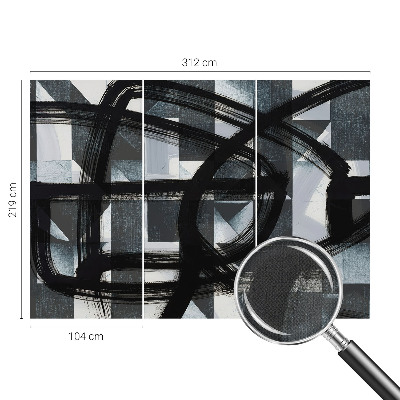 Tapeta fotograficzna samoprzylepna z motywem ekspresyjnej geometrii