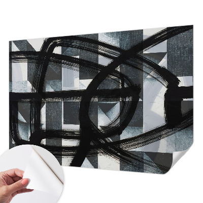 Tapeta fotograficzna samoprzylepna z motywem ekspresyjnej geometrii