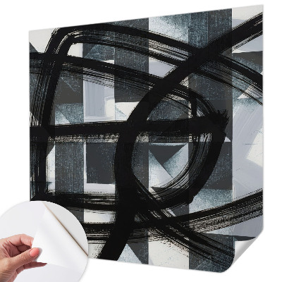 Tapeta fotograficzna samoprzylepna z motywem ekspresyjnej geometrii