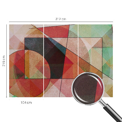 Nowoczesna fototapeta do salonu z geometrycznym, abstrakcyjnym wzorem