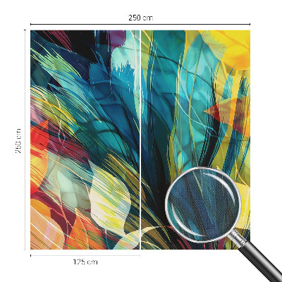 Fototapeta samoprzylepna do sypialni z motywem abstrakcyjnych liści