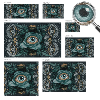 Nowoczesna fototapeta do salonu z motywem kwiatu przypominającego oko