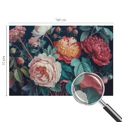Tapeta fotograficzna z motywem kolorowych kwiatów