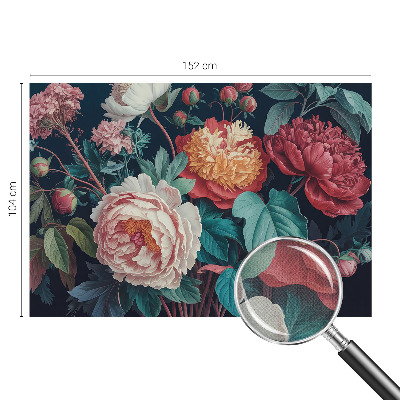 Tapeta fotograficzna z motywem kolorowych kwiatów