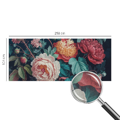 Tapeta fotograficzna z motywem kolorowych kwiatów