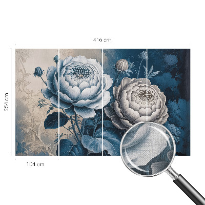 Tapeta fotograficzna z motywem romantycznych kwiatów