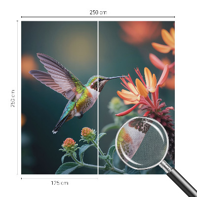 Fototapeta na ścianę z motywem kolibra i kwiatów