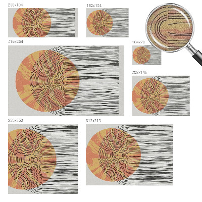 Dekoracyjna fototapeta na ścianę z motywem koła z liniami