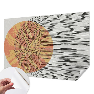 Dekoracyjna fototapeta na ścianę z motywem koła z liniami