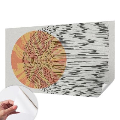 Dekoracyjna fototapeta na ścianę z motywem koła z liniami