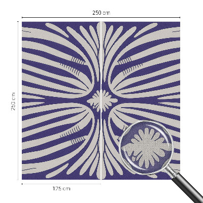 Nowoczesna fototapeta do salonu z motywem kwiatowej symetrii