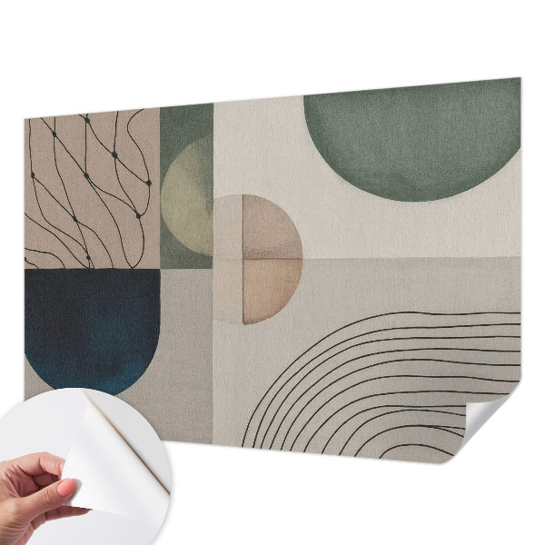 Fototapeta samoprzylepna do sypialni z geometrycznym wzorem