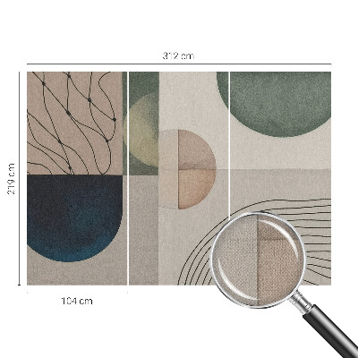 Fototapeta samoprzylepna do sypialni z geometrycznym wzorem