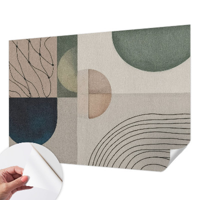 Fototapeta samoprzylepna do sypialni z geometrycznym wzorem