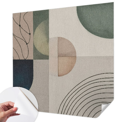 Fototapeta samoprzylepna do sypialni z geometrycznym wzorem