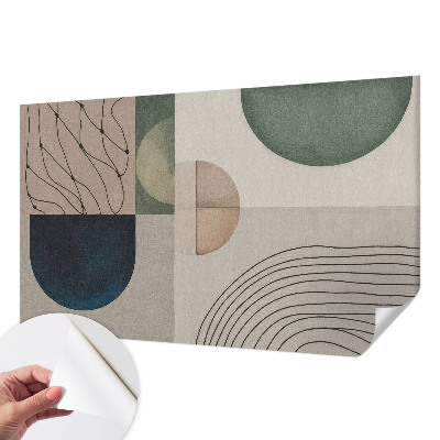 Fototapeta samoprzylepna do sypialni z geometrycznym wzorem