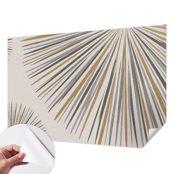 Nowoczesna fototapeta do salonu z motywem geometrycznych wachlarzy