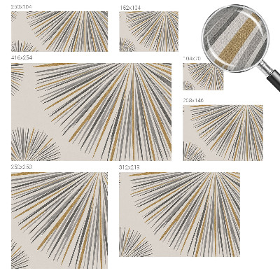 Nowoczesna fototapeta do salonu z motywem geometrycznych wachlarzy