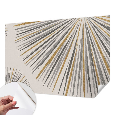 Nowoczesna fototapeta do salonu z motywem geometrycznych wachlarzy