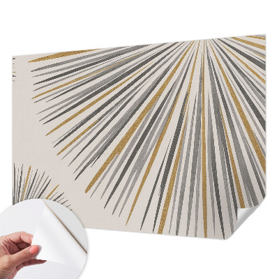 Nowoczesna fototapeta do salonu z motywem geometrycznych wachlarzy