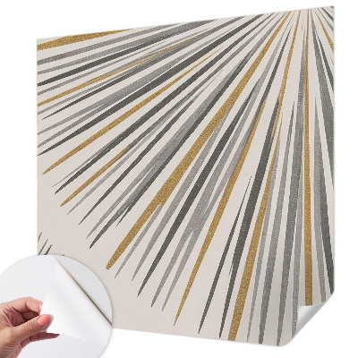 Nowoczesna fototapeta do salonu z motywem geometrycznych wachlarzy