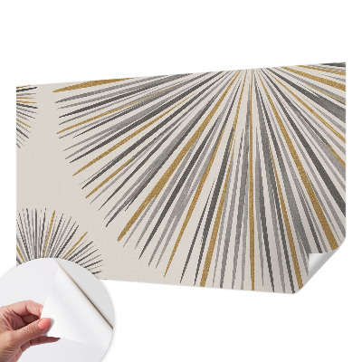 Nowoczesna fototapeta do salonu z motywem geometrycznych wachlarzy