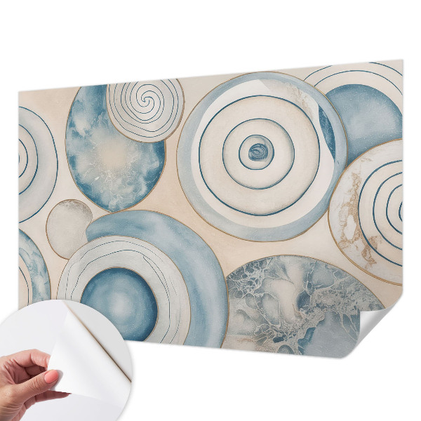 Fototapeta samoprzylepna do sypialni z wzorem spiralnych wirów