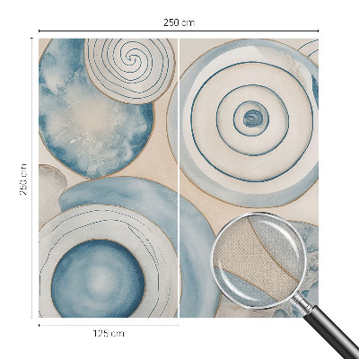 Fototapeta samoprzylepna do sypialni z wzorem spiralnych wirów
