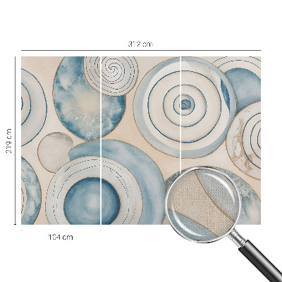 Fototapeta samoprzylepna do sypialni z wzorem spiralnych wirów