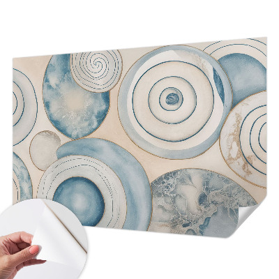 Fototapeta samoprzylepna do sypialni z wzorem spiralnych wirów