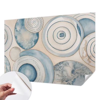 Fototapeta samoprzylepna do sypialni z wzorem spiralnych wirów