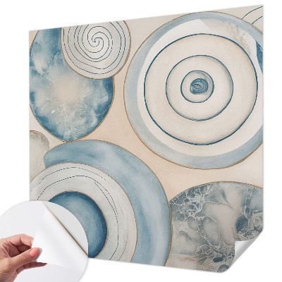 Fototapeta samoprzylepna do sypialni z wzorem spiralnych wirów