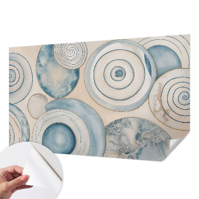 Fototapeta samoprzylepna do sypialni z wzorem spiralnych wirów