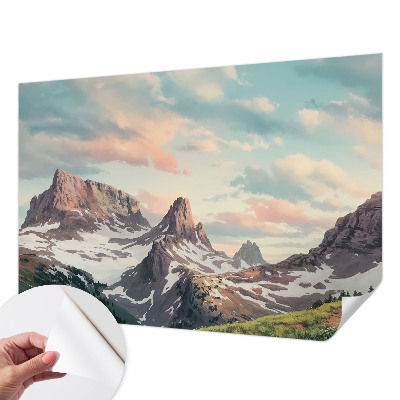Fototapeta samoprzylepna z nadrukiem z motywem górskiej panoramy