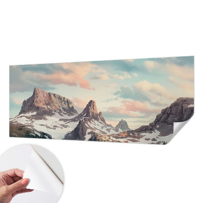 Fototapeta samoprzylepna z nadrukiem z motywem górskiej panoramy