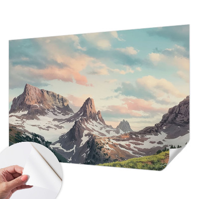 Fototapeta samoprzylepna z nadrukiem z motywem górskiej panoramy